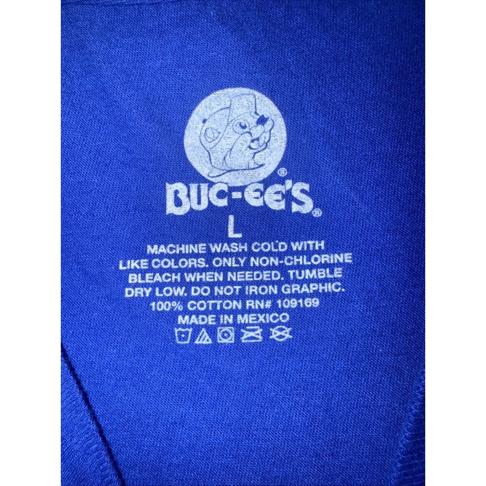 Buc-ees Beaver 4Th Of July Blue Freedom Ringing Uncle Sam Shirt USA Mens Large L - Picture 4 of 6